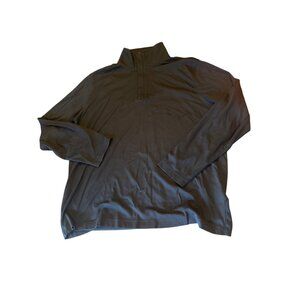 Banana Republic Luxury Touch Mens Pullover Shirt XL Black 100% Cotton